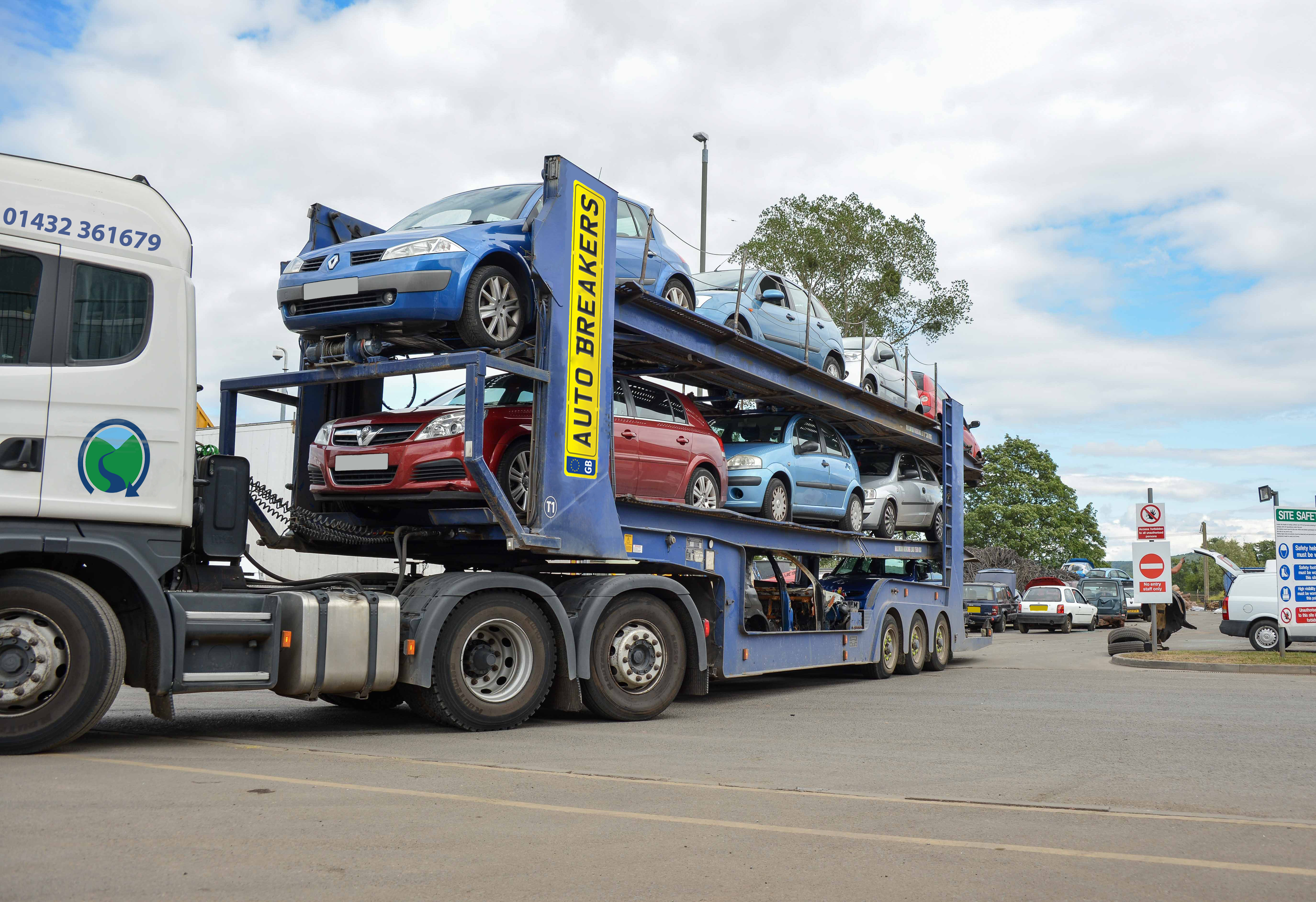 Auto Breakers vehicle transporter at the Hereford site